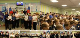 В целях патриотического воспитания подрастающего поколения, уважения к защитникам Родины, 2 февраля в школе прошла общешкольная тематическая линейка, посвящённая "Сталинградской битве"..